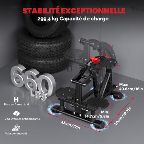 ONETWOFIT Foldable Stand Up Bar Pull Up Tower Power Tower Dip Chin Up Station Adjustable Height Multifunctional Home Gym