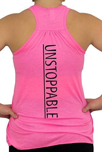 Women's Workout Unstoppable Fitness Flowy Racerback Tank Top M Neon Pink