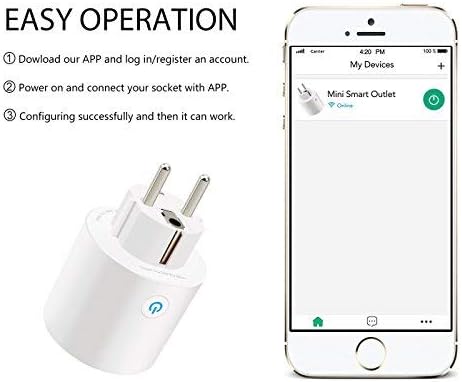 Enchufe Inteligente Alexa BOMCHIN Smart Enchufe Wifi Compatible con Alexa Echo Google Home e IFTTT Enchufe 2