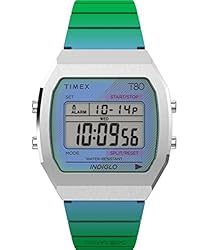 Timex Unisex T80 Steel 36mm Watch - Blue Strap