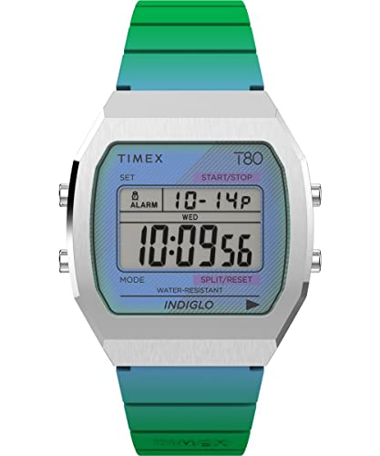 Timex Unisex T80 Steel 36mm Watch - Blue Strap