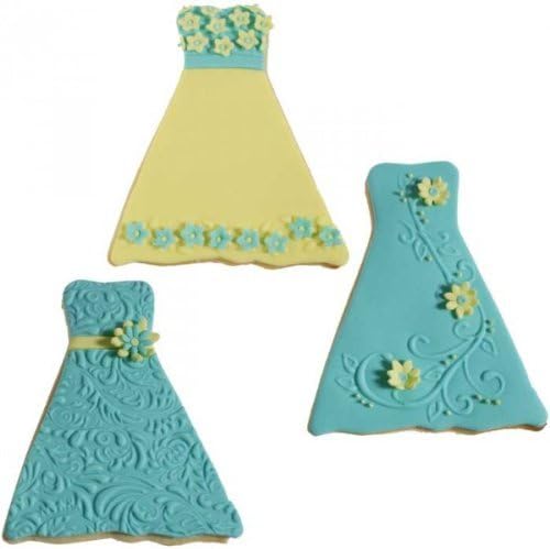 Formal Dress/gown Texture Cookie Cutter Set by Country Kitchen SweetArt