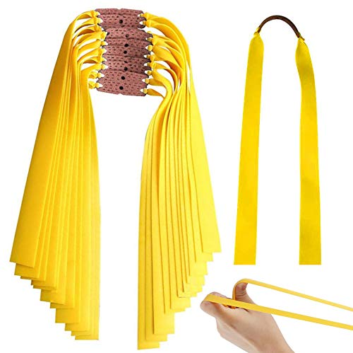 SUNSK Rubber Bands for Slingshot Flat Catapult Bands Elastics Replacement Rubber Bands for Professional Players or Hunting Slingshot 12 pcs (Thickness of 0.75mm)