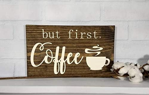 Ced454sy But First Coffee Sign Coffee sign Farmhouse Decor Rustic Decor Wooden Quote Sign Rustic Wood Sign Coffee Bar Sign