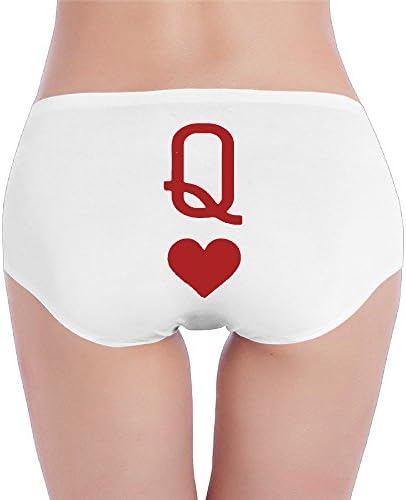 Queen Of Hearts Playing Card Ladis Low-Rise Soft Underwear