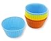 Le Juvo Reusable Silicone Baking Cups - 4 Inch Round Cupcake Liners, 12 Pack