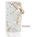 Mini kitty- High quality luxury lovely elegant romantic 3D Bling love heart Crystal Rhinestone PU Leather Flip Wallet Case Cover for iPhone 6 4.7 inch