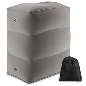 Inflatable Travel Foot Rest Pillow | Kids Airplane Bed | Adjustable Height Leg Pillow | Make a Flat Bed for Kids and…