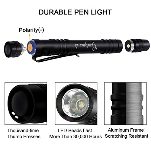 Penlight Flashlight LED Pen Light with High Lumens, 3 Modes Pocket