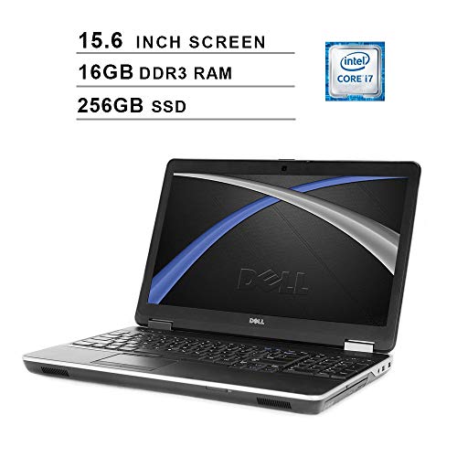 2019 Premium Dell Latitude E6540 15.6 Inch Business Laptop (Intel Quad Core i7-4800MQ up to 3.7GHz, 16GB DDR3 RAM, 256GB SSD, Intel HD 4600, DVD, WiFi, HDMI, Windows 10 Pro) (Renewed)