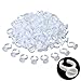 Akstore 200PCS Disposable Makeup Glue Rings Plastic Nail Art Tattoo Glue Rings Holder Eyelash Extension Rings Adhesive Pigment Holders Finger Hand Beauty Tools (Seperated)