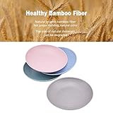4pcs Bamboo Kids Plates for Baby Feeding，Non Toxic & Safe Toddler Plates, Eco-Friendly Tableware for Baby Toddler Kids Bamboo Toddler Dishes & Dinnerware Sets,Sun Grain02