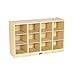 ECR4Kids 12 Cubby Mobile Tray Storage Cabinet, 3x4, Classroom Furniture, Natural