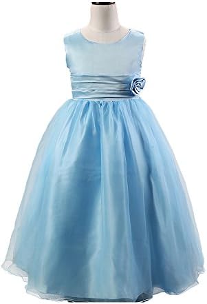 Kids Girls Chiffon Pageant Wedding Party Flower Girl Dress for Kids (11T, blue)