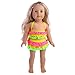 MonkeyJack Rainbow Swimsuit Swimwear Outfit Clothes for 18'' American Girl My Life Journey Dolls Accessories