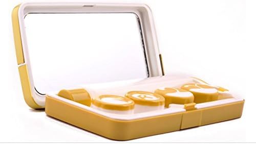 Banadim Contact Lens Case with Mirror ,2 Twist Cap Lens Set(Gold)