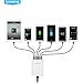 Lumsing 60W 5V 6-Port USB Desktop Charger Charging Intelligent Control Chipset Multi Travel Power for iphone, ipad, Samsung,Nexus, HTC, Sony and More (White)