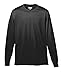 Augusta Sportswear Men's Standard Wicking Long Sleeve Sun Protection Athletic Shirt for Running, Hiking, Fishing, Outdoor Activities, Black, Large