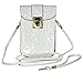 Le Bleu Bean Cell Phone Purse Leather Crossbody Case Cover Pouch Hand Bag for Smartphone (Pearl White)