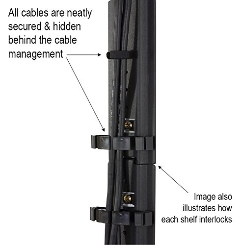 [- Invision® Single Tempered Glass Wall Mounted Floating Component Shelf - For use with Freevie