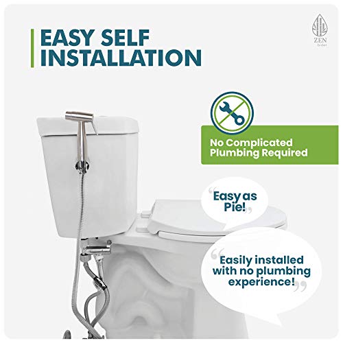 Zen Bidet Flow Dual Function Soft and Jet Stainless Steel Hand Held