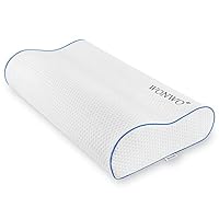 Wonwo [Updated Version] Memory Foam Pillow, Bed Pillow for Side, Back, Stomach Sleepers Cervical Pillow for Neck Pain Orthopedic Contour Pillow with Removable Washable Cover