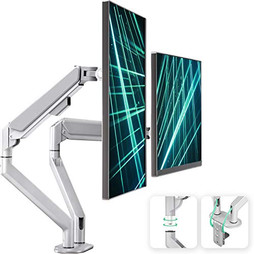 EleTab Dual Arm Monitor Stand Height Adjustable Desk Monitor Mount