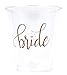 20 Piece Set of Bride Tribe and Bride Durable Plastic 1.5 oz. Shot Glasses for Bachelorette Parties, Weddings and Bridal Showers - Clear
