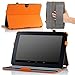 MoKo Google Nexus 10 Case - Slim-Fit Multi-angle Folio Cover Case with Auto Wake / Sleep for Google Nexus 10 Inch Android Tablet by Samsung, ORANGE