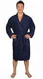 Arus Men's Short Kimono Lightweight Bathrobe Turkish Cotton Terry Cloth Robe