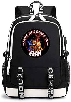 Five Nights at Freddy's Casual Backpack Backpack Camping Hiking Backpack Printed School Rucksack Trekking Rucksack Travel Bag Unisex (Color : Black01, Size : 31 X 16 X 45cm)