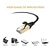Ethernet Cable,VANDESAIL CAT7 Network Cable RJ45 High Speed STP LAN Cord for Laptop,PC,Router,Switch,Modem,PS4（3ft,Black,2pack