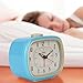 Lily's Home Quiet Non-Ticking Silent Quartz Vintage/Retro Inspired Analog Alarm Clock - Blue