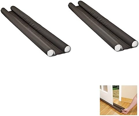 Hashleich Under Door Window 2-pack Adjustable Energy Saving Draft Stopper - Brown