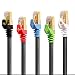 Cat7 Ethernet Cable 3FT 5 Pack Multi Color, BUSOHE Cat-7 Flat RJ45 Computer Internet LAN Network Ethernet Patch Cable Cord - 3-Feet 