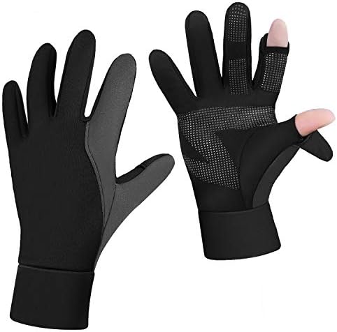 Driving Running Fishing Photography Gloves Windproof with 2 Cut Fingers- for Women and Men