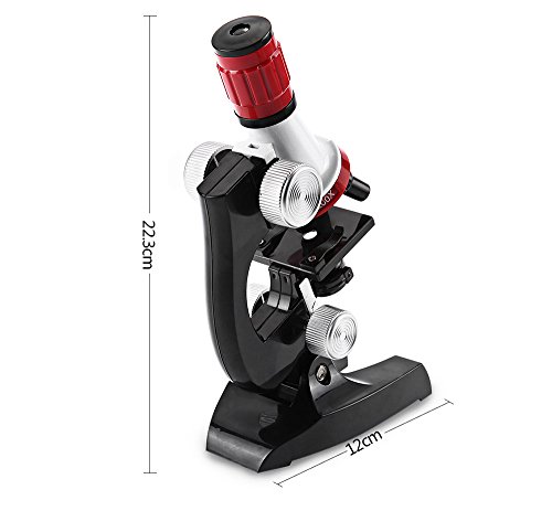 OneBelief Microscope Kit with LED for Kids Beginners, 100X, 400X, and 1200X Magnifications, Science Eductional Toys Gifts