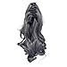 SWACC Short Cute Curly Claw Clip Ponytail Extension Synthetic Clip in Ponytail Hairpiece Jaw Clip Hair Extension (Grey)thumb 2