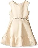 Bloome Big Girls' Sleeveless Pleated Occasion Dress with Rhinestone Trim