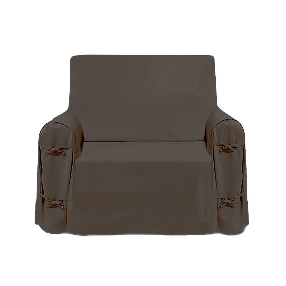 Soleil d'Ocre 111034 Panama Armchair Cover Cotton Off-White 90 x 60 x 90 cm — image 1