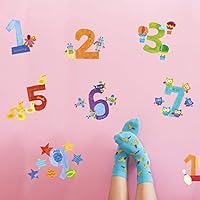 Wallies Vinyl Wall Decals, Counting Numbers Wall Stickers for Kid