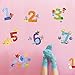 Wallies Counting Numbers Vinyl Decals, Assorted