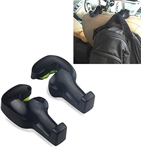 2PCS Car Fastener&amp;Clip Interior Accessories Bags Auto Portable Seat hook Hanger Purse Bag Holder Organizer Holder Car Styling (Black)