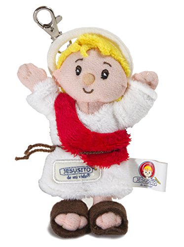 Peluche Jesusito convertible en cojín de cuello 40cm. Regalo llavero Jesusito 10cm. - Imagen 5