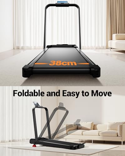 Treadmill with 15% Incline Foldable Walking Pad 10KM/H 3HP Motor | Running Machine Compact Portable Quiet 136KG Capacity with Remote Control LED Display for Home Office