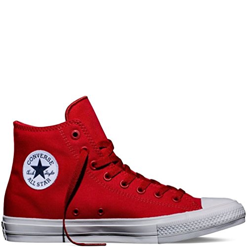 Converse Chuck Taylor All Star II Hi Sneakers Salsa Red/White/Navy 9.5 B(M) US Women / 7.5 D(M) US Men