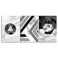 signwin-3 Piece Canvas Wall Art-Abstract Geometric-Canvas Prints Home Artwork Decoration for Living Room,Bedroom - 16