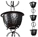Monarch Rain Chains Aluminum Large Lotus Rain Chain, 8.5 ft Black Powder Coated Aluminum Decorative Rain Catcher Chain for Gutters, Black Aluminum Rain Gutter Replacement Downspout
