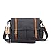 Classic Messenger Bag - Retro Leather Canvas Shoulder Satchel Bag Fit For 14