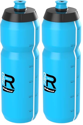 Polisport 8646300003 - Bidon vélo du modèle R Collection R750 d'une contenance de 750ml. Bouteille d'eau pour cyclistes sans BPA en couleur bleu (Lot de 2)